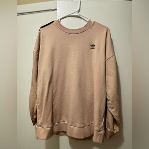 adidas Men's Crewneck Sweatshirt in Beige with Black Logo